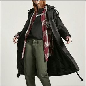 NEW hooded trench coat